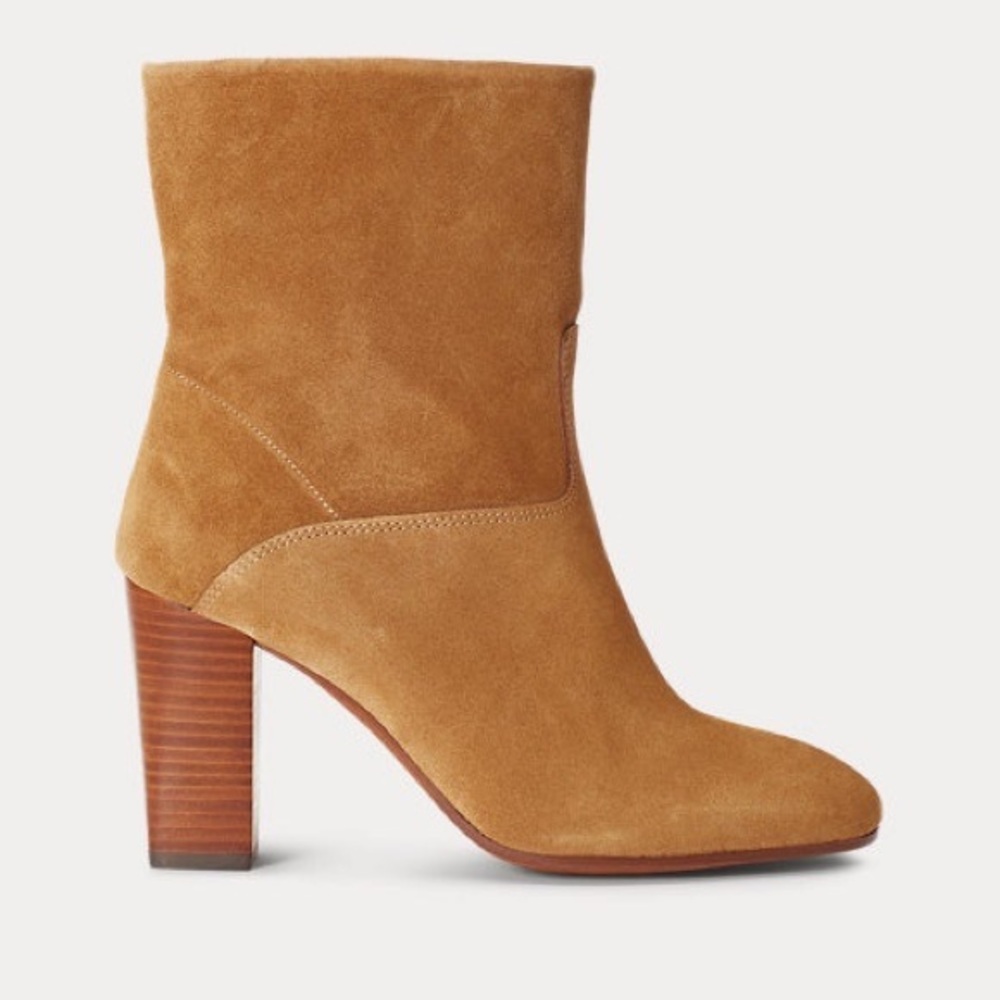Polo‎ Ralph Lauren Brindley Suede Boot - Womens - Tan - Size 8.5